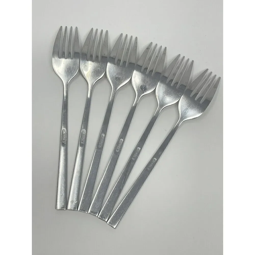 Oneida Stainless Dupree Glossy Dinner Place Forks 8 1/8” Set Of 6 Discontinued